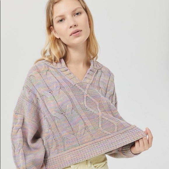 Urban Outfitters Sweaters - NWOT Women's UO Urban Outfitters Hazel Notch Cable Knit Cropped Sweater in Large